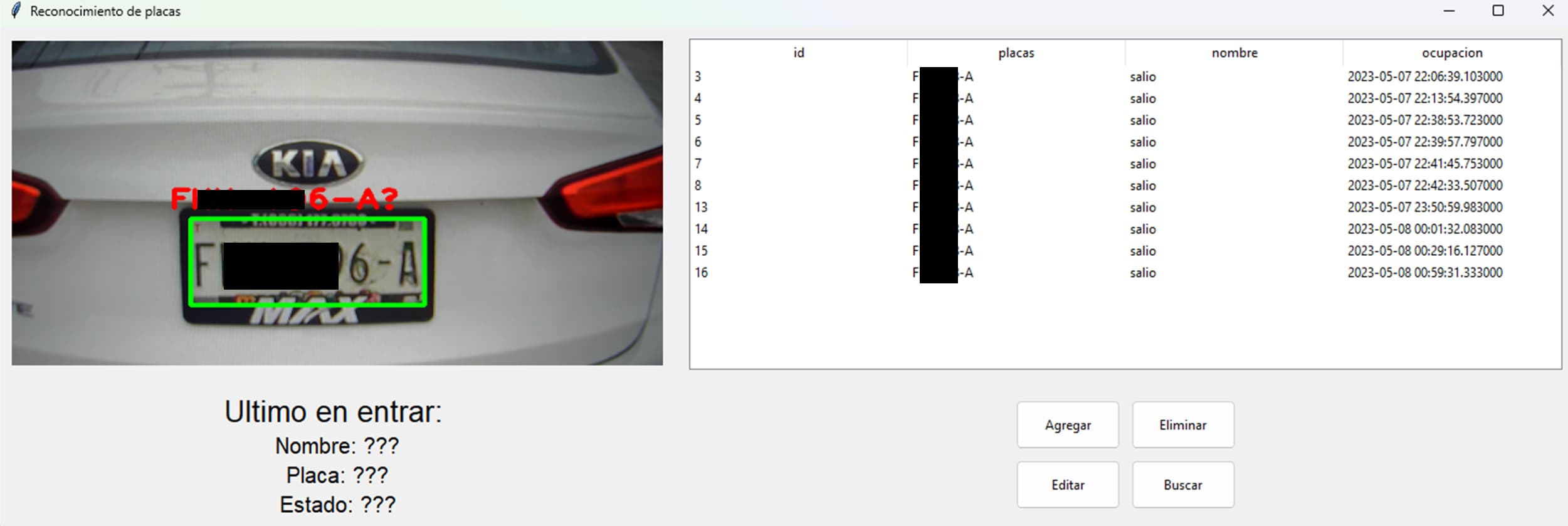 License plate detector